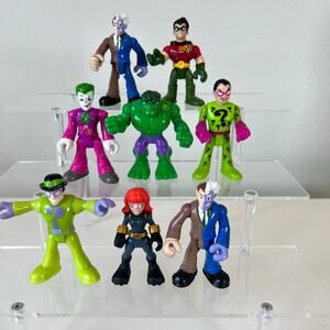 Imaginext Figures DC Marvel Super Hero's Villains Toys Mixed Lot of 8
